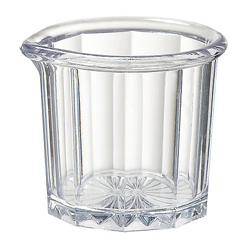 G.E.T. Clear SAN Plastic Cream & Syrup 2 Oz Pitcher
