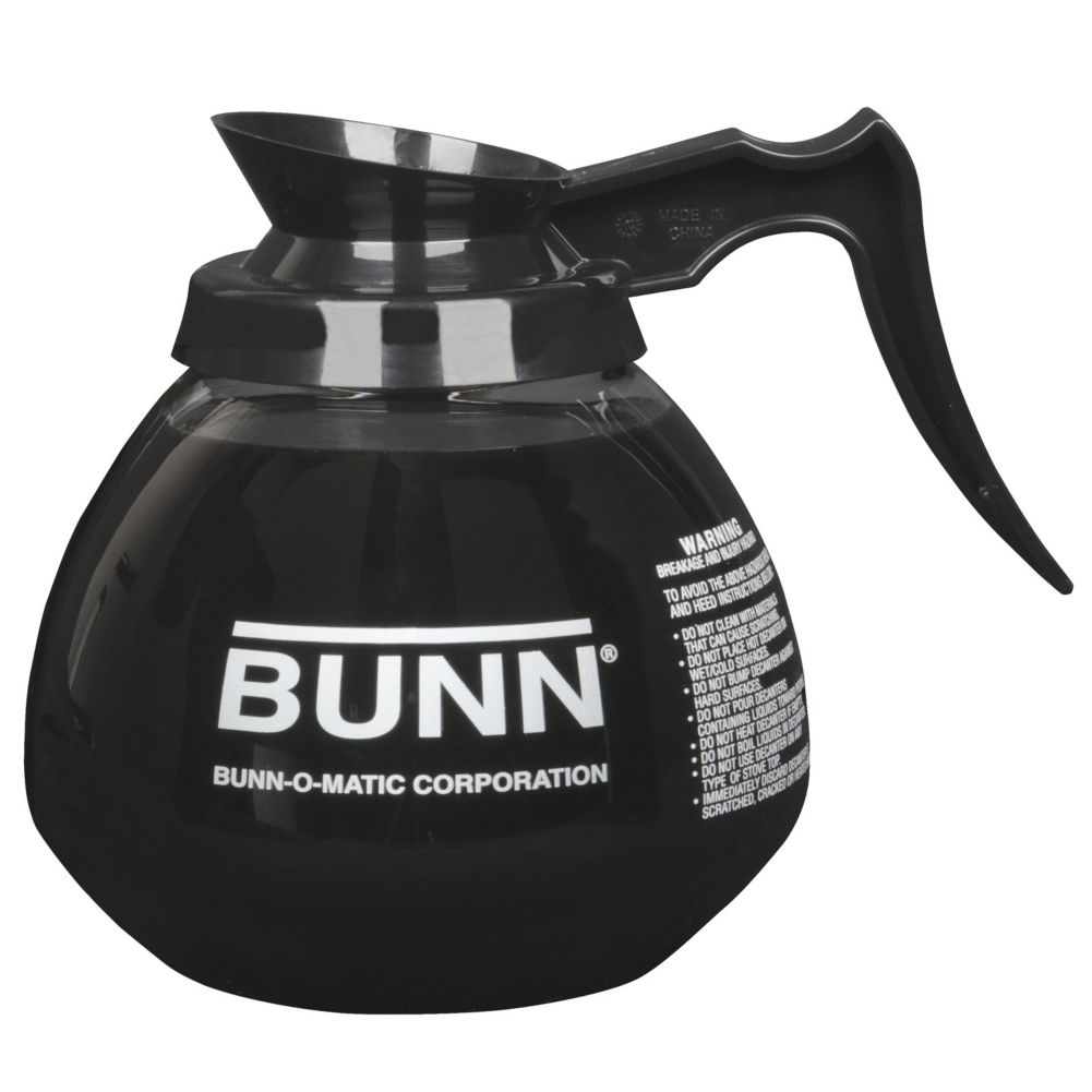 BUNN&reg; 64 Oz Black 12-Cup Coffee Decanter / Case of 3