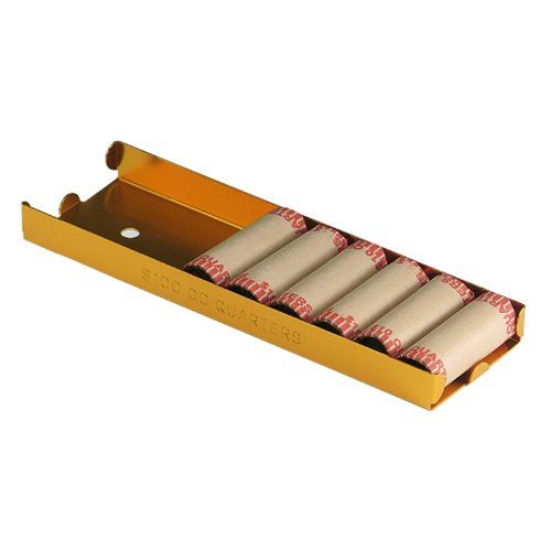 Orange Aluminum Quarters Coin Tray, $100.00