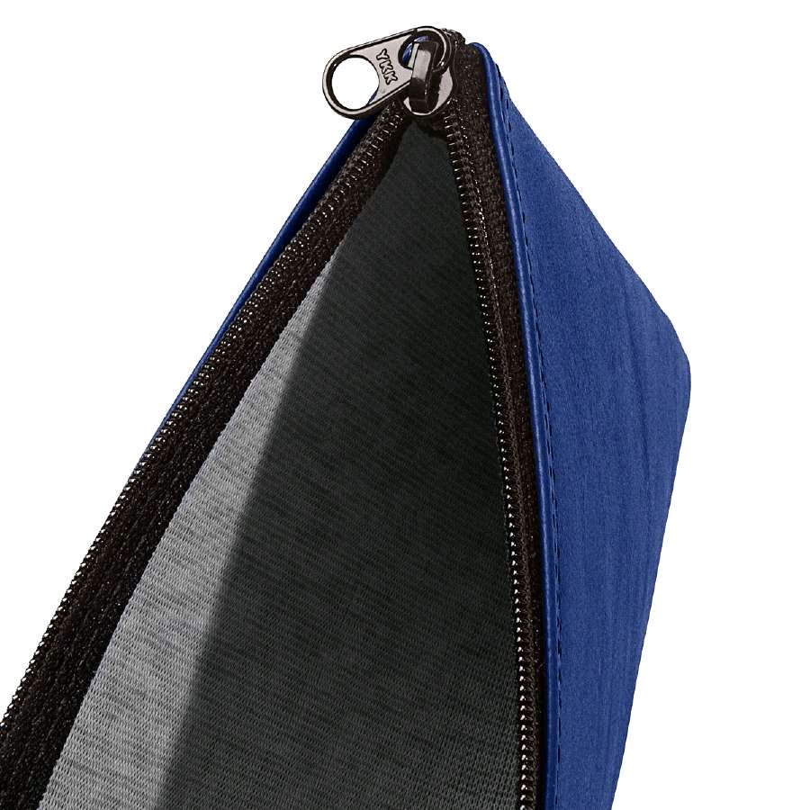 Mariner Blue Leatherette Zipper Wallet, 10-1/2" x 5"