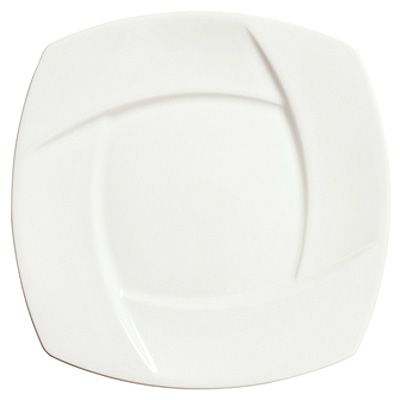 Syracuse China Tangular White Wide Rim Plate