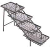 Dover Metals Steel 4-Tier Amenity Stand w/ 6 x 9" Baskets