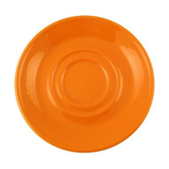 Steelite  Simplicity Amber Carnival 4-5/8" Double Well Saucer