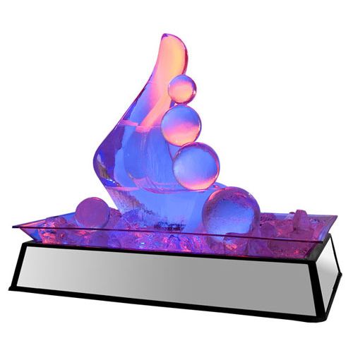 Gourmet Display&reg; 48 x 24 Ice Carving Pedestal With LED Lights