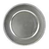 Ten Strawberry Street Silver Lacquer 13" Beaded Charger Plate