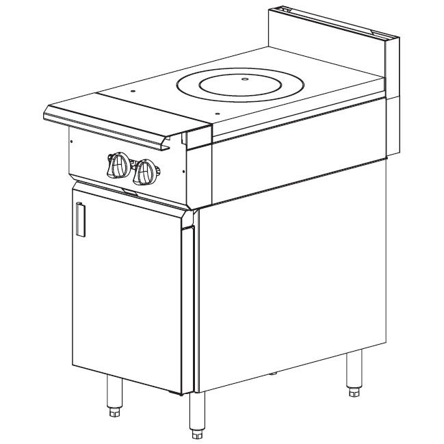 Vulcan Hart 18" Gas Range w/ French Top and Cabinet Base
