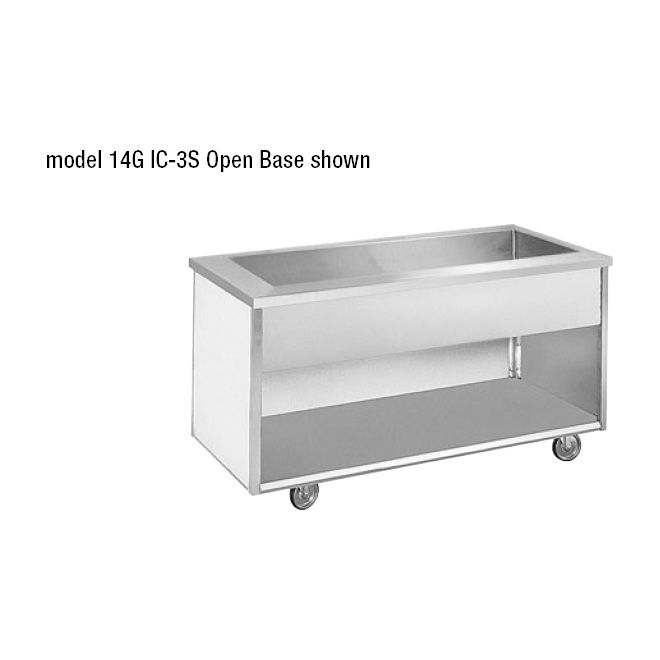 Randell&reg; Ranserve 3 Pan Size Open Base Cold Food Table