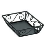 Delfin Black 12x9x2 in. Solid Rolled Steel Santa Fe Basket