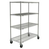 Metro&reg; Super Erecta&reg; 24 x 48" Chrome Stem Caster Cart