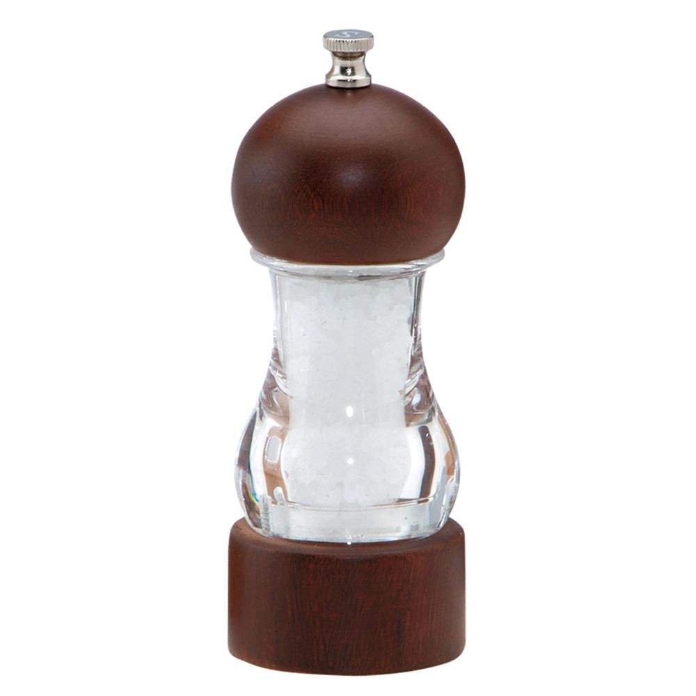 Chef Specialties Clear / Walnut 6" Vanguard Salt Mill