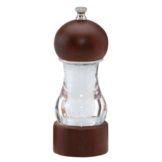 Chef Specialties Clear / Walnut 6" Vanguard Salt Mill