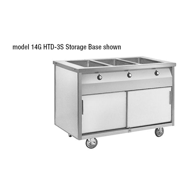 Randell&reg; Ranserve Open Cabinet 3 Well Hot Food Table