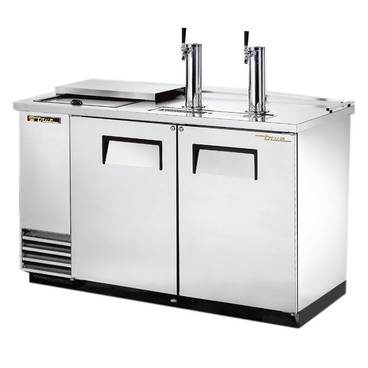 True&reg; S/S Club Top Direct Draw Beer Dispenser f/ 2 Half Barrels