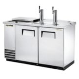 True&reg; S/S Club Top Direct Draw Beer Dispenser f/ 2 Half Barrels