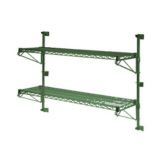Focus Foodservice 54" Green Epoxy Coated Wall Mount Post Set