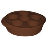 Diversified Ceramics Laredo Brown 7" 6-Hole Escargot Plate