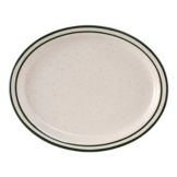 Tuxton&reg; Emerald 11-1/2" x 9-1/8" Eggshell Oval Platter