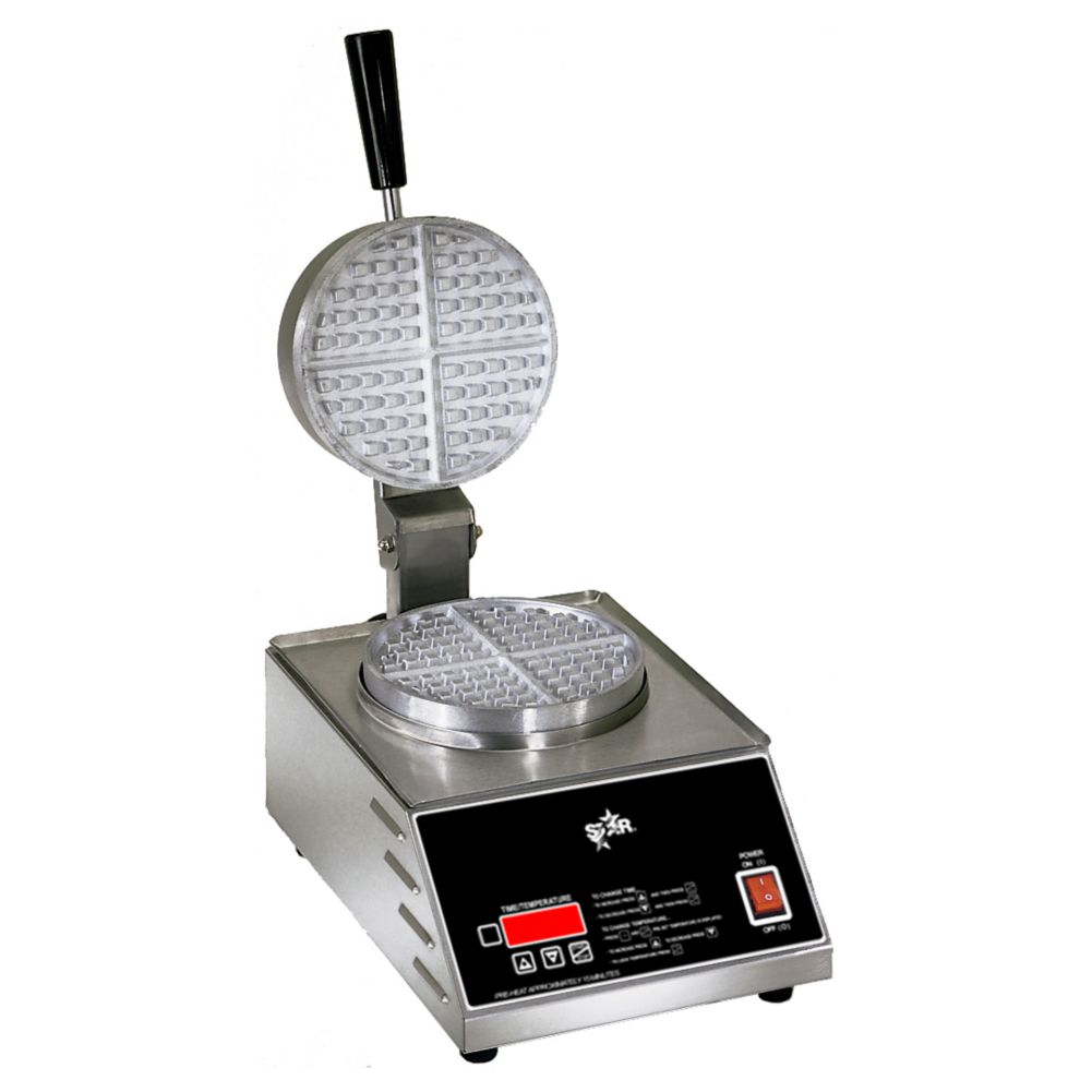 Star&reg; Mfg. 7" Single Round Belgian Waffle Baker