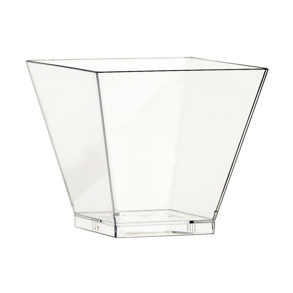JB Prince 2 Oz. Clear Geometric Dish