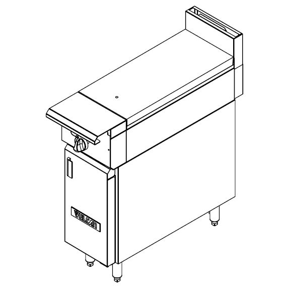 Vulcan Hart Heavy Duty 12" Gas Range w/ Cabinet Base