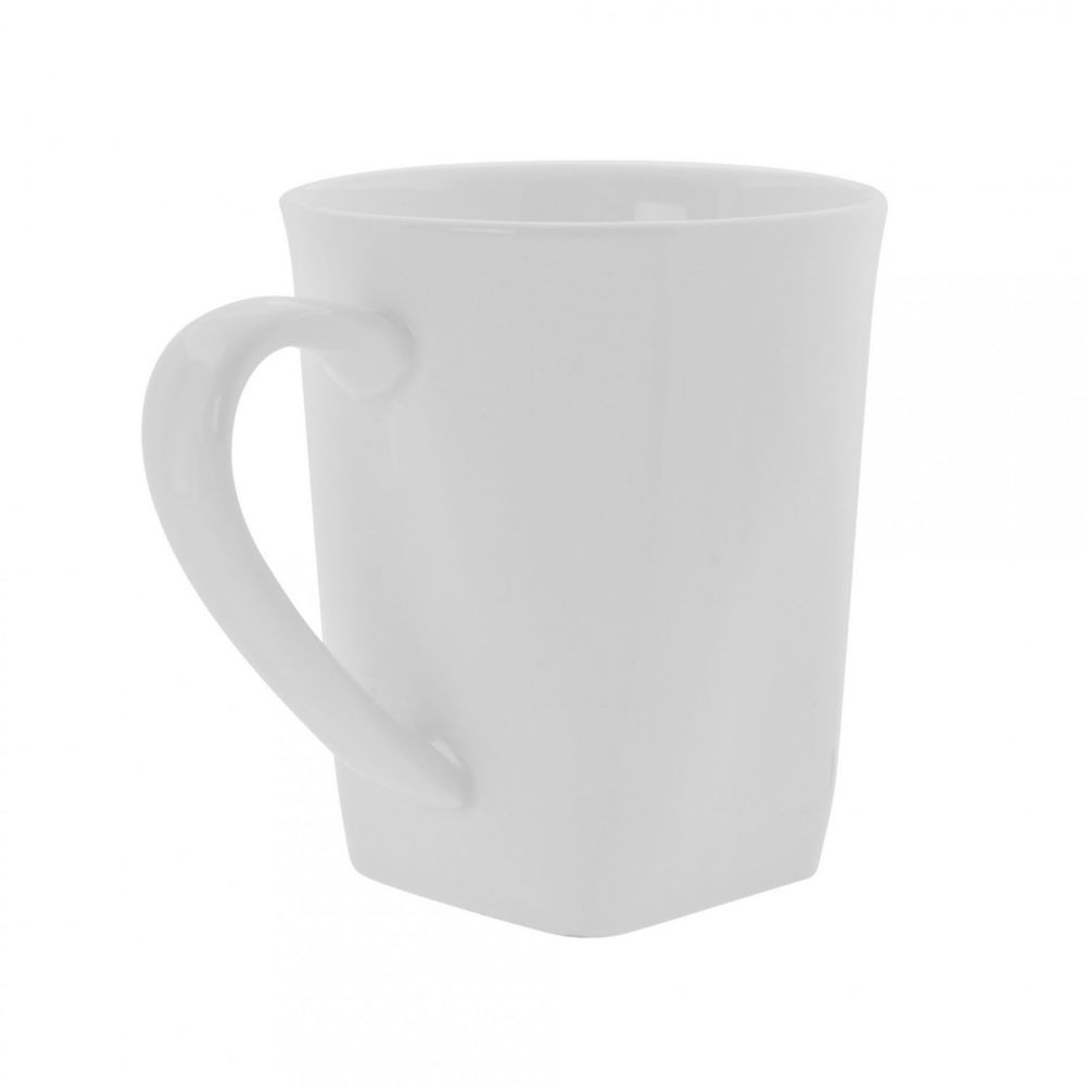 Ten Strawberry Street Whittier White 8 Oz Square Mug