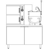 Blodgett 6 Pan Steamer and Gas Boiler Base w/ One 6 Gallon Kettle
