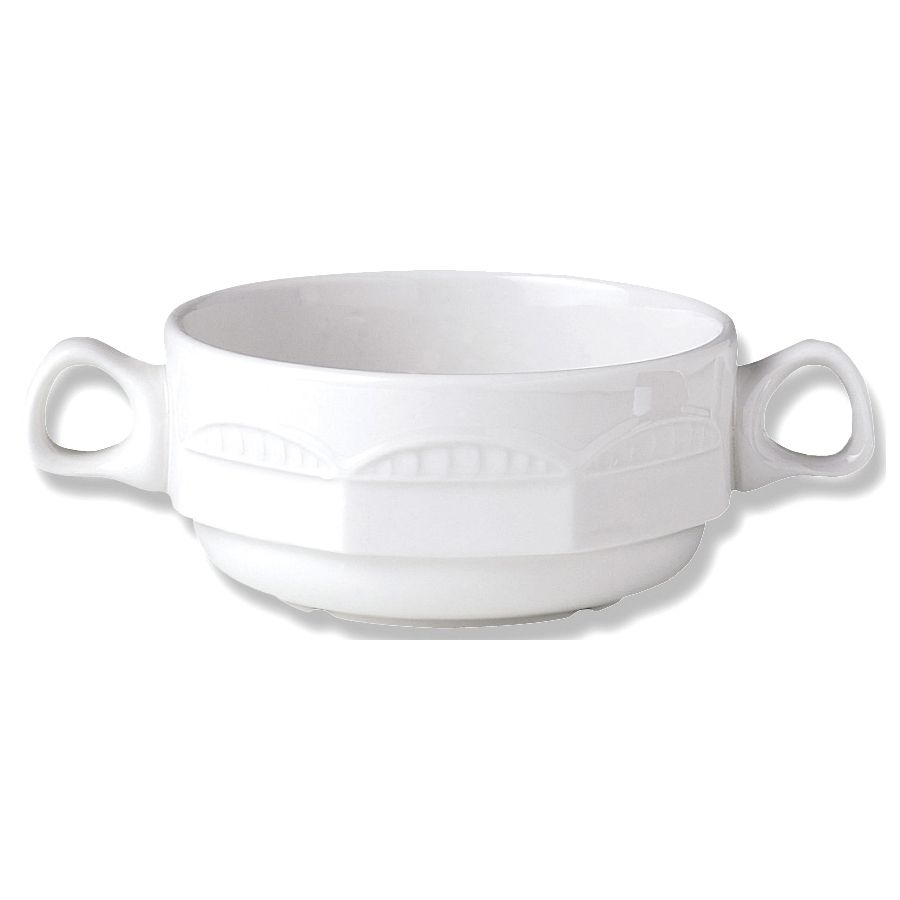 Steelite Monte Carlo White 10 Oz Lugged Stacking Soup Cup