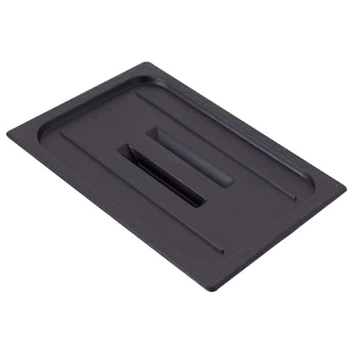 Cambro&reg; Camwear&reg; Black Full-Size Food Pan Cover with Handle