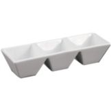 Dover Metals White 3-Compartment Sample Bowl