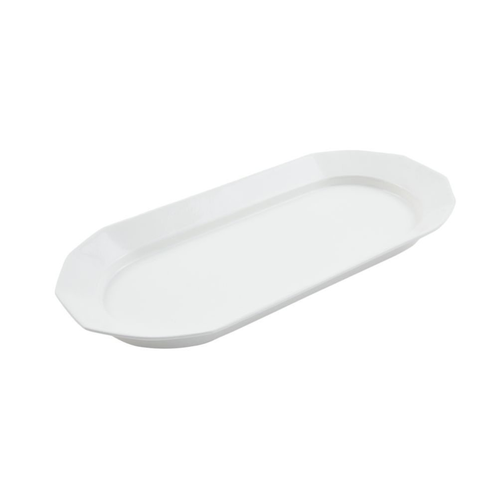 Bon Chef White Sandstone Long Octagonal 8 x 18 Prism Tray