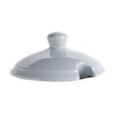 Tuxton&reg; Porcelain White Soup Tureen Lid