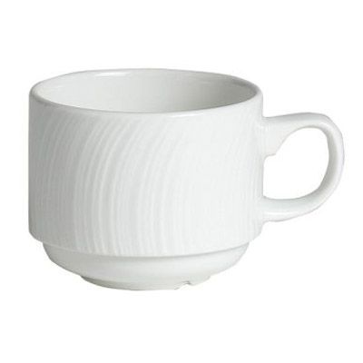 Steelite Distinction Spyro White 6 Oz. Stackable Cup