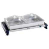 Cadco S/S Double Electric Buffet Server w/ Clear Lids, WTBS-2P