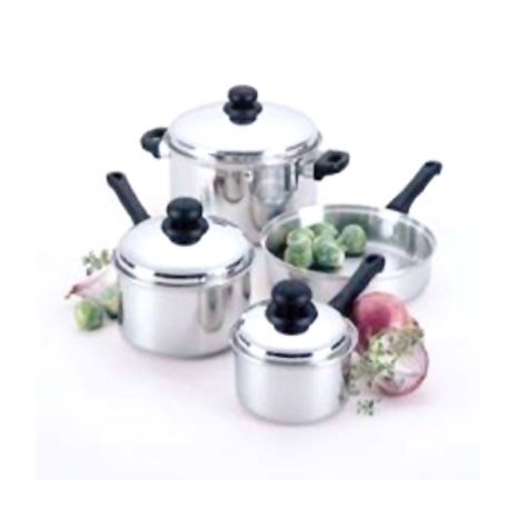 Regalware&reg; S/S 7 Piece Cookware Set with S/S Covers