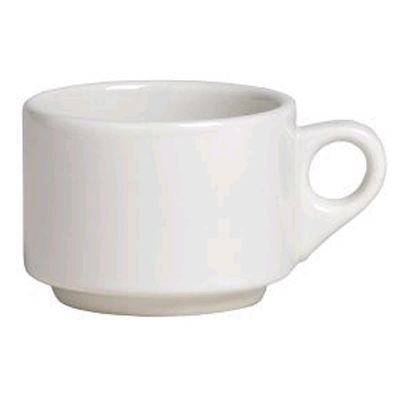 Steelite Anfora American Basics White 6.5 Oz. Stacking Cup