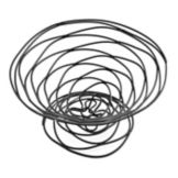 American Metalcraft Black 9" Birdnest Wire Basket