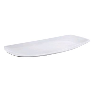 Tuxton&reg; 16" x 8" Porcelain White Rectangle Plate