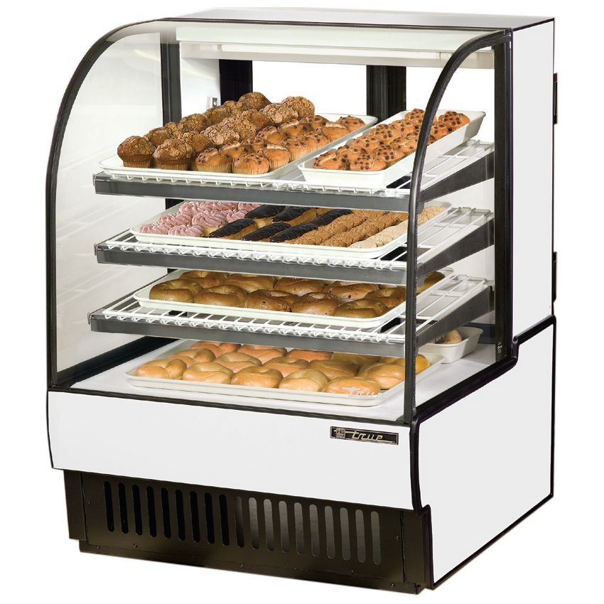 True&reg; Curved Glass Dry Bakery Display Case, 16.8 Cubic Ft