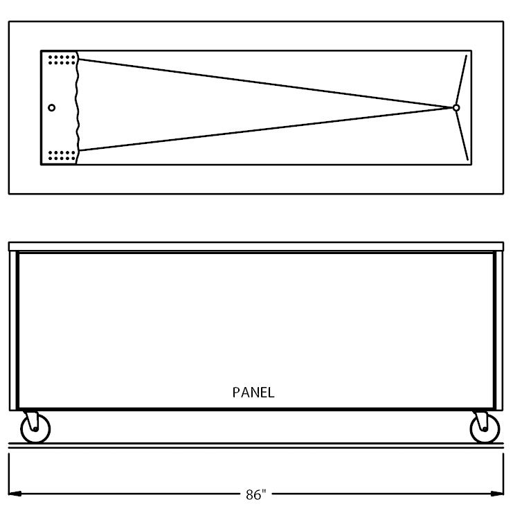 Randell&reg; 86" Enclosed Base Iced Cold Food Table