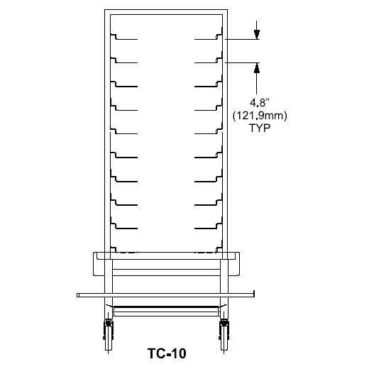 Blodgett S/S 10 Shelf Transport Cart