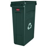 Rubbermaid Slim Jim&reg; Green Vented 23 Gal Recycling Container