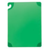 San Jamar&reg; Saf-T-Grip&reg; Green 15" x 20" Cutting Board
