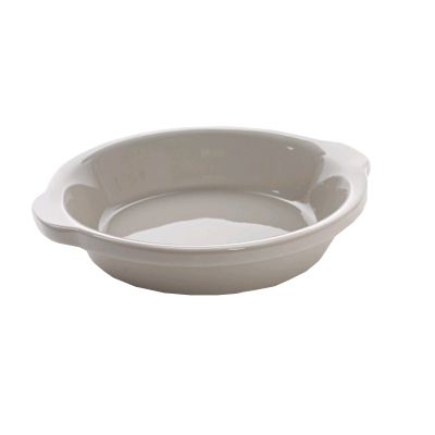 Tuxton&reg; 20 Oz. Round Eggshell Au Gratin Dish