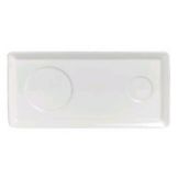 Steelite Rene Ozorio Aura Sushi Rectangular Tray with 2-Wells