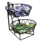 Cal-Mil&reg; 2 Tier 12" x 15" Display Rack w/Round Basket