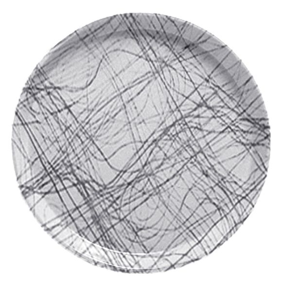 Cambro&reg; Swirl Gray 10" Round Serving Camtray&reg;