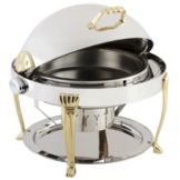 Bon Chef Elite S/S Round 2 Gallon Chafer with Aurora Legs