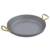 Bon Chef Tempo Round 2.5 Qt Paella Dish w/ Brass Handles