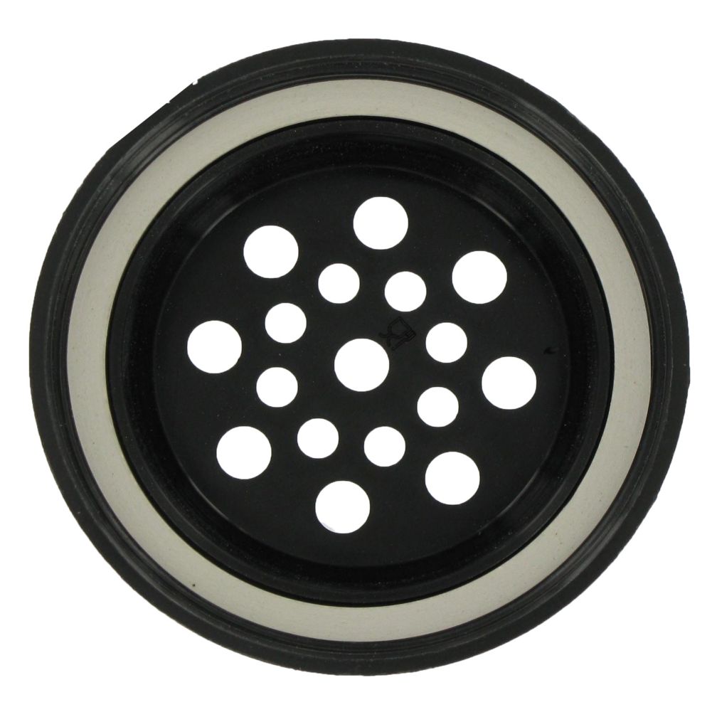 Libbey&reg; Black Strainer Lid with Gasket for Cocktail Shaker