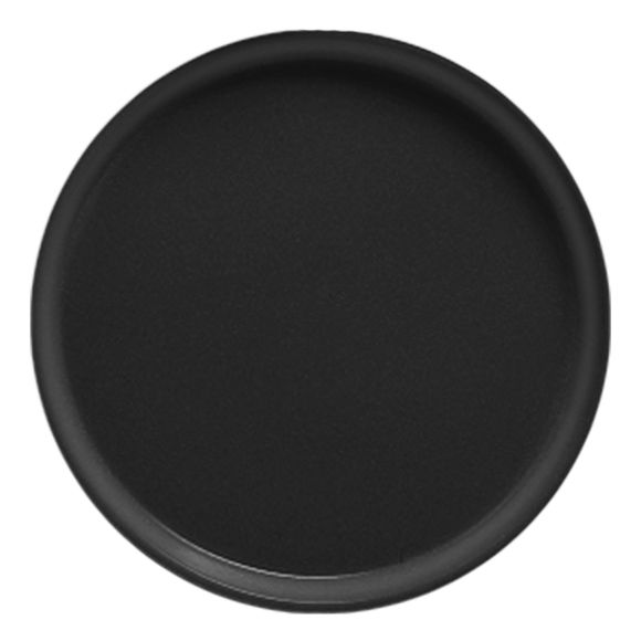 Cambro&reg; Camtray&reg; 13" Black Round Serving Tray